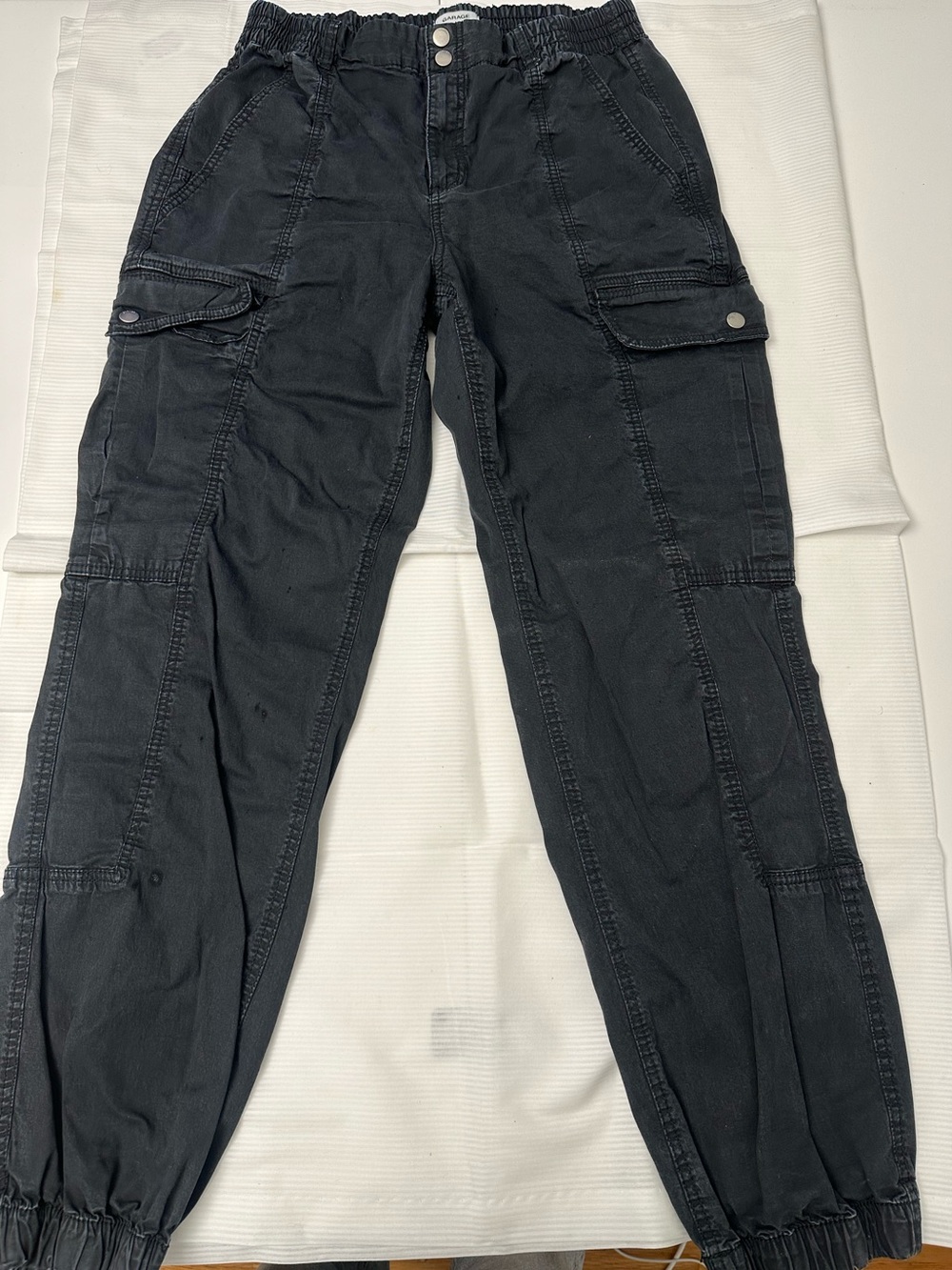 Y2K Utility Cargo Parachute Jogger Pants | Dark Charcoal Techwear Streetwear